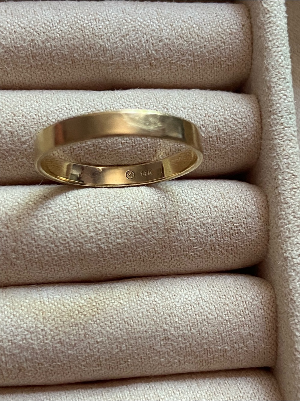 Mejuri 14K Yellow Gold Flat Wedding Band